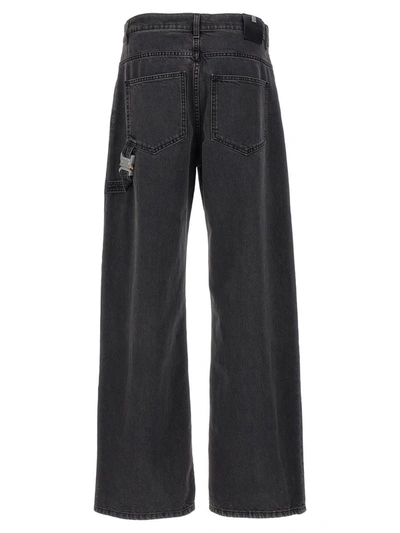 Shop Alyx 1017  9sm 'wide Leg With Buckle' Jeans In Black
