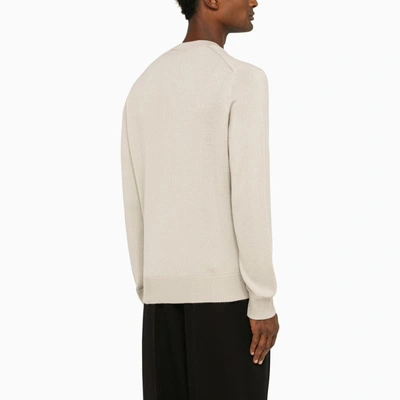 Burberry Grey Cashmere Crew-neck Sweater In Grey