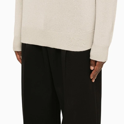 Burberry Grey Cashmere Crew-neck Sweater In Grey