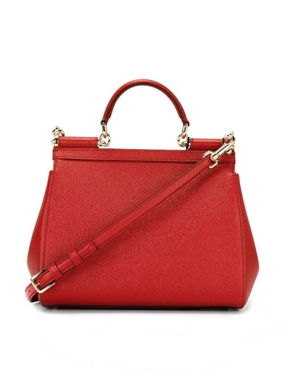 Shop Dolce & Gabbana Sicily' Medium Handbag In Red