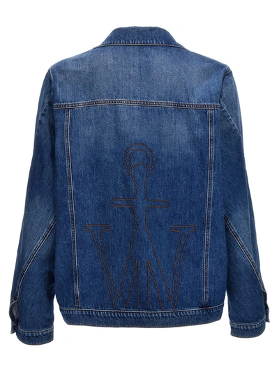 Shop Jw Anderson J.w. Anderson 'twisted Workwear' Denim Jacket In Blue