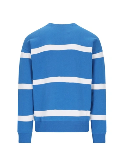 Shop Jw Anderson J.w. Anderson Striped Sweatshirt In Blue