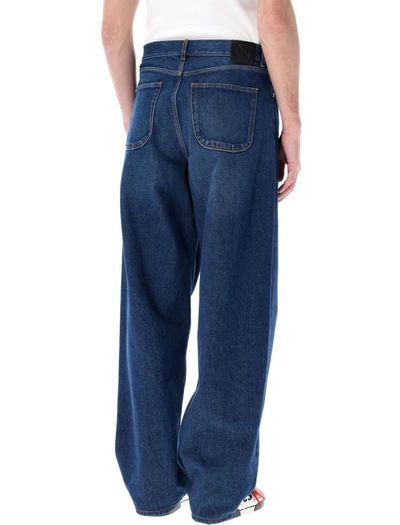Shop Off-white Loose Jeans In Medium Blue