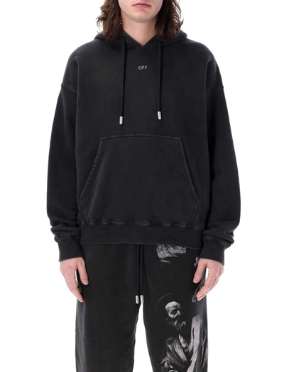 Shop Off-white Stamp Mary Skate Hoodie In Black