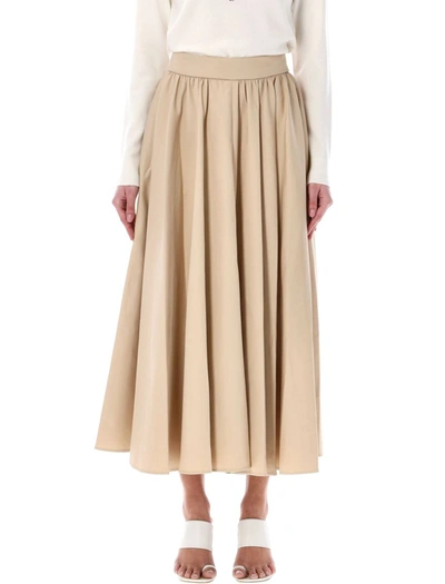 Shop Patou Maxi Skirt In Beige