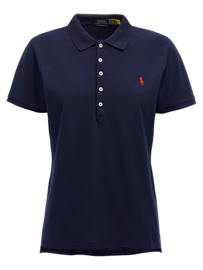 Shop Polo Ralph Lauren 'julie' Polo Shirt In Blue