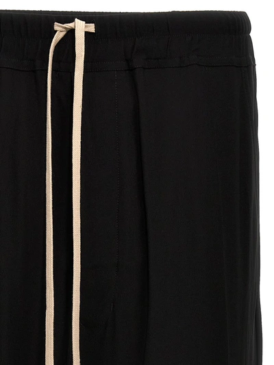 Shop Rick Owens 'lido Drawstring Cropped' Pants In Black