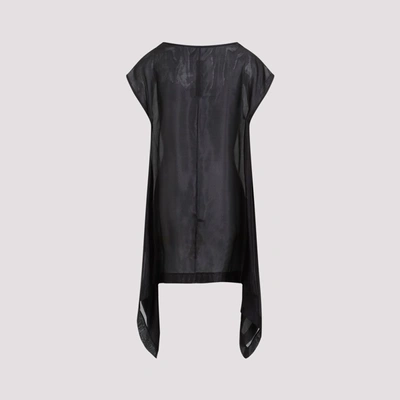 Shop Rick Owens Faun V-neck Silk Blouse In Black