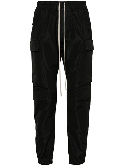 Shop Rick Owens Mastodon Megacargo Tapered Pants In Black