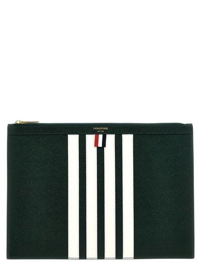 Shop Thom Browne Clutches & Pouches In Green