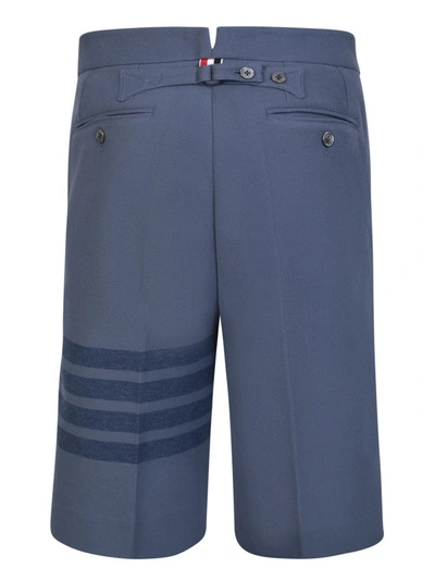 Shop Thom Browne Shorts In Blue