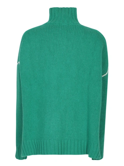 Shop Woolrich Wool Turtleneck Sweater In Green