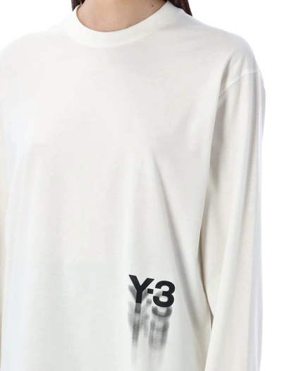 Shop Y-3 Adidas Graphic Long Sleeves Tee In White