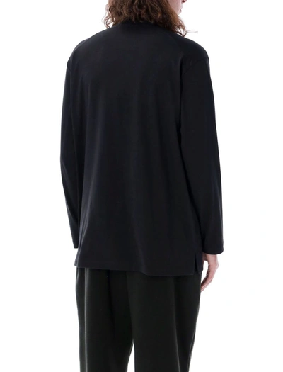 Shop Y-3 Adidas Graphic Long Sleeves Tee In Black