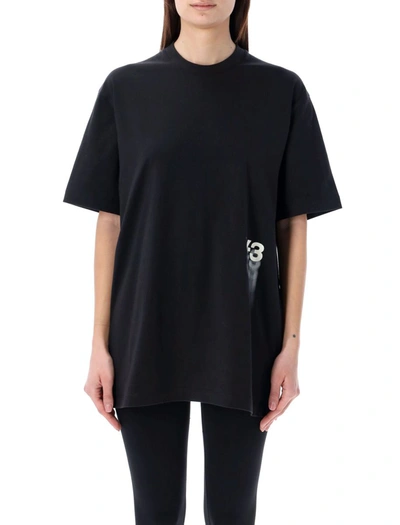 Shop Y-3 Adidas Graphic Short Sleeves Tee In Black