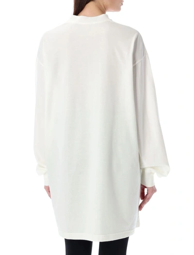 Shop Y-3 Adidas Mock Neck Long Sleeves T-shirt In White