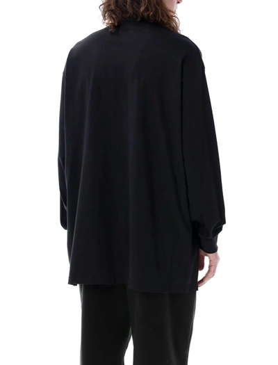 Shop Y-3 Adidas Mock Neck Long Sleeves T-shirt In Black