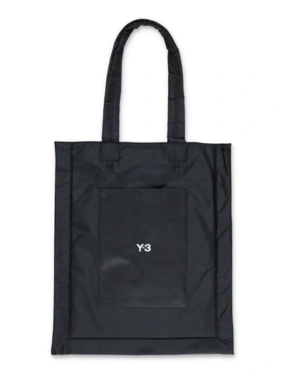 Shop Y-3 Adidas Lux Flat Tote Bag In Black