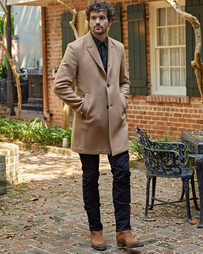 Shop Reid Walking Car Coat In Camel