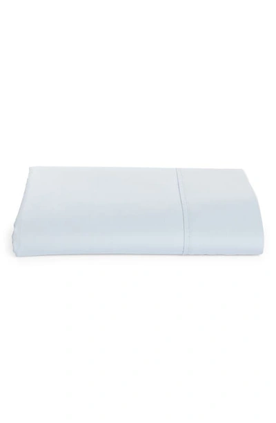 Shop Ralph Lauren 624 Thread Count Organic Cotton Percale Flat Sheet In True Pale Sky Blue