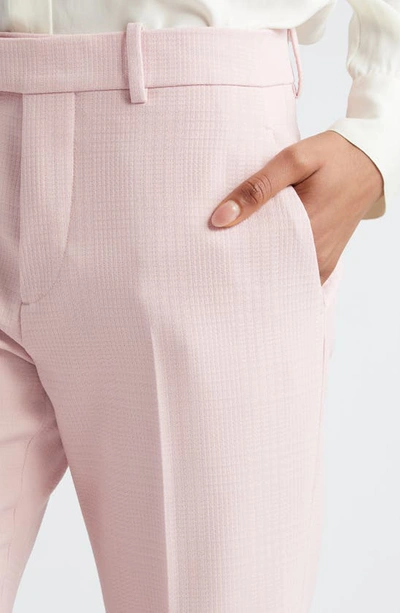 Shop Burberry Tailored Straight Leg Wool Trousers In Cameo
