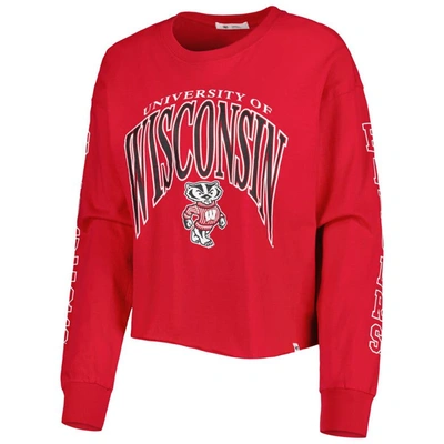 Shop 47 ' Red Wisconsin Badgers Parkway Ii Cropped Long Sleeve T-shirt