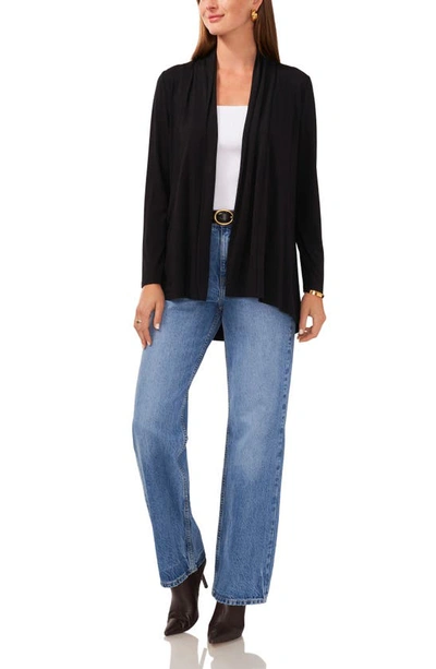 Shop Vince Camuto Open Front Cardigan In Rich Black