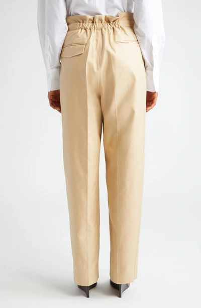 Victoria Beckham Gathered Waist Utility Trouser In Honey