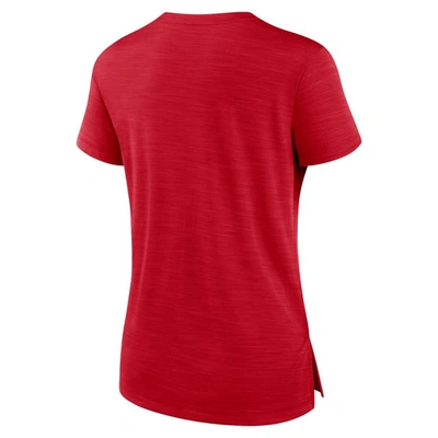 Shop Nike Red Washington Nationals Pure Pride Boxy Performance Notch Neck T-shirt