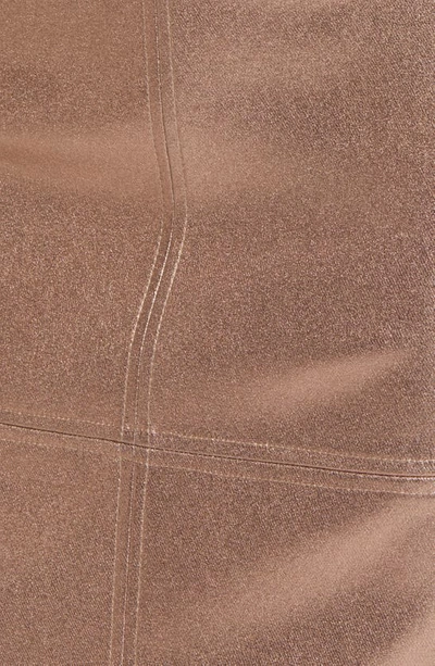 Nikki Lund Iggy Metallic Maxi Skirt In Rosegold