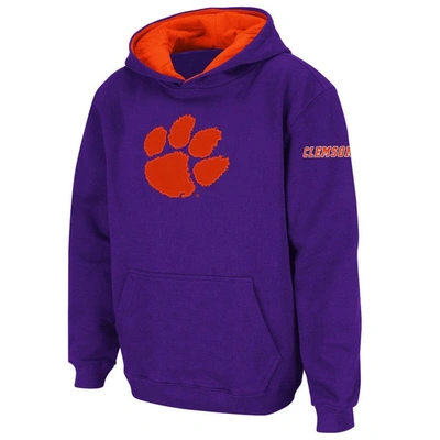 Shop Stadium Athletic Youth  Purple Clemson Tigers Big Logo Pullover Hoodie