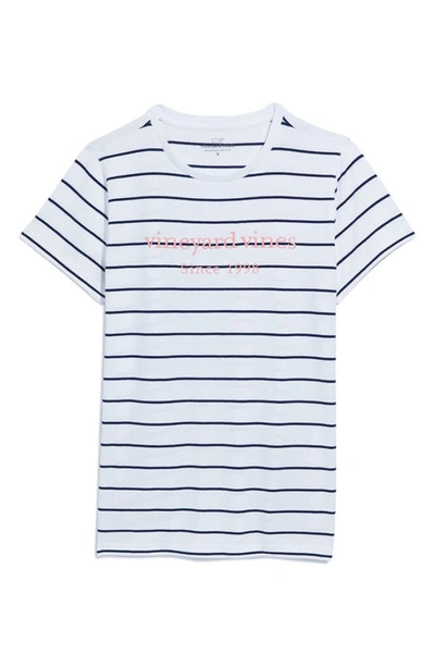 Shop Vineyard Vines Stripe T-shirt In Fd Stripe - White
