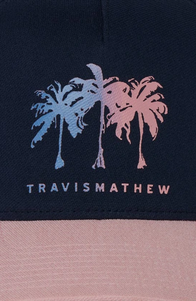 Shop Travis Mathew Just Swell Logo Cotton Blend Baseball Cap In Total Eclipse
