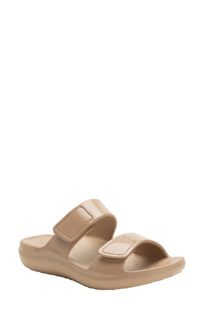 Shop Alegria By Pg Lite Orbyt Slide Sandal In Taupe Gloss