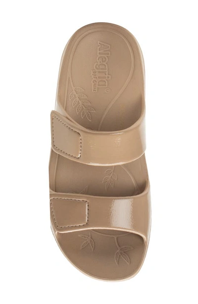 Shop Alegria By Pg Lite Orbyt Slide Sandal In Taupe Gloss