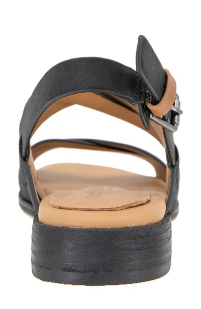 Gentle Souls By Kenneth Cole Helen Slingback Sandal In Black Leather