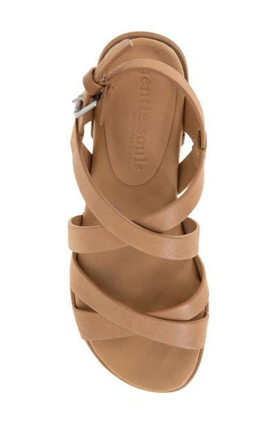 Gentle Souls By Kenneth Cole Helen Slingback Sandal In Luggage Leather