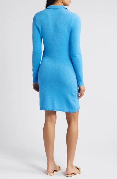 Shop Lilly Pulitzer ® Lizona Long Sleeve Sweater Dress In Lunar Blue