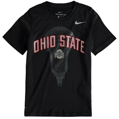 Shop Nike Youth  Black Ohio State Buckeyes Lacrosse Performance T-shirt
