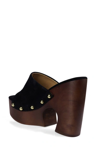 Zigi Atlas Platform Slide Sandal In Black Suede