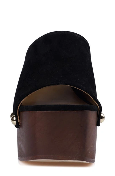 Zigi Atlas Platform Slide Sandal In Black Suede
