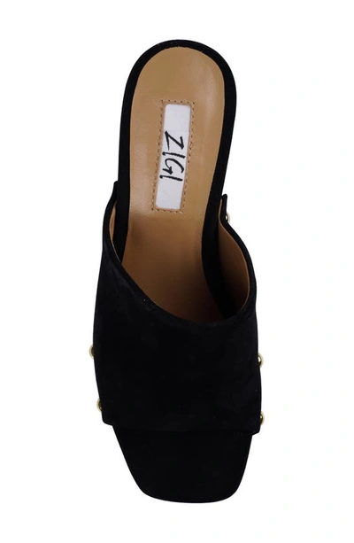 Zigi Atlas Platform Slide Sandal In Black Suede