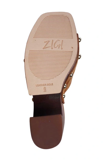 Zigi Atlas Platform Slide Sandal In Tan Suede