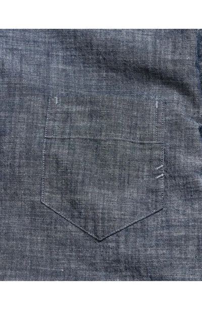Shop Billy Reid Pickwick Organic Cotton Chambray Button-up Shirt In Indigo