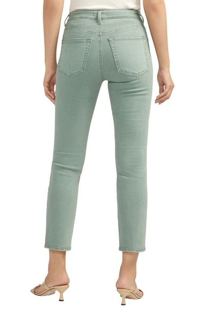 Shop Silver Jeans Co. Isbister High Waist Straight Leg Jeans In Sage