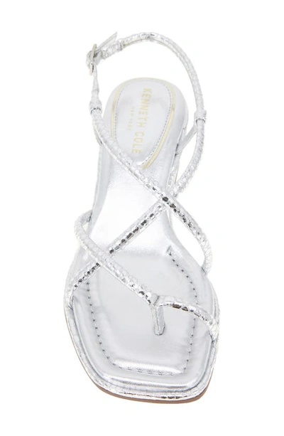 Shop Kenneth Cole New York Ginger Strappy Sandal In Silver Snake