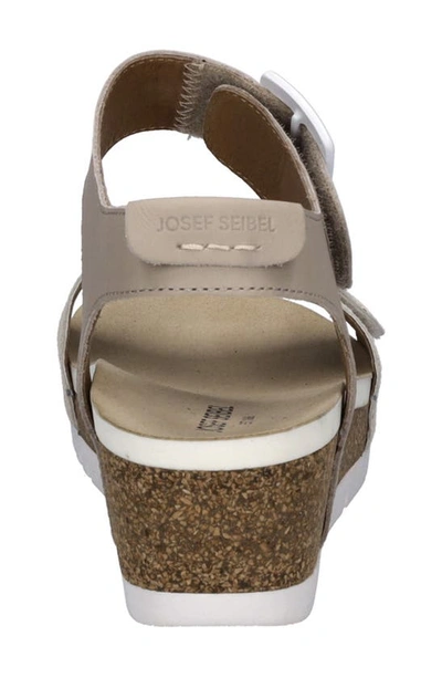 Shop Josef Seibel Quinn 02 Wedge Sandal In Creme