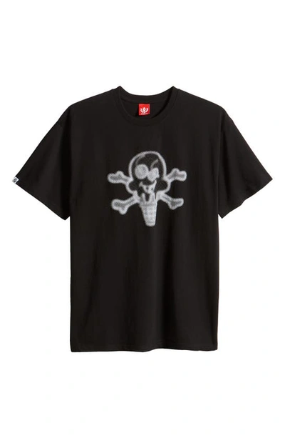 Shop Icecream Hazy Cotton Graphic T-shirt In Black