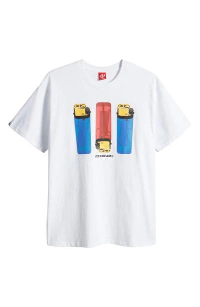 Shop Icecream Flame On Graphic T-shirt In White