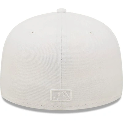 Shop New Era Cincinnati Reds White On White 59fifty Fitted Hat